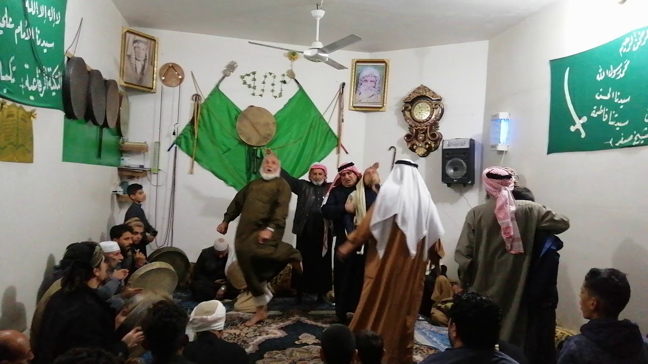 قصيدة من تلزم بالرفاعي نال عز وارتفاعي مرشدي شيخ العريجه بصوت المداح عزال ابو ناظم في تكيةالشيخ صفر