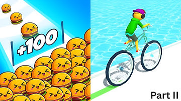 Food Run vs Big Bike Part II – All Levels Gameplay! (ios Android)