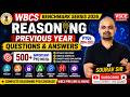 WBCS Reasoning Previous Year Questions & Answers | WBCS Reasoning PYQs 2014-2023 | Souvik Sir