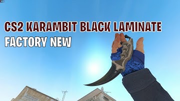 Karambit Black Laminate | CS2 Skin Showcase #99