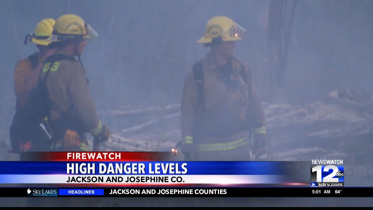 High fire danger levels in Jackson, Josephine counties - YouTube