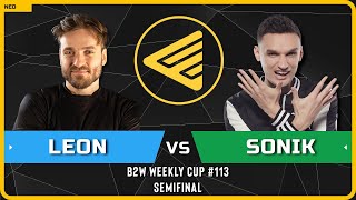 WC3 - [HU] Leon vs Sonik [NE] - Semifinal - B2W Weekly Cup #113