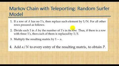 PageRank Algorithm using Markov Chain