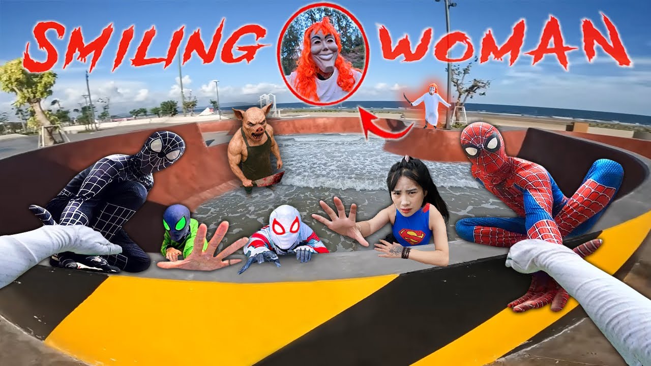 7 SPIDERMAN Vs SMILING WOMAN REAL LIFE ESCAPE 203.0 (Horror Parkour Pov Short) | Mystery POV