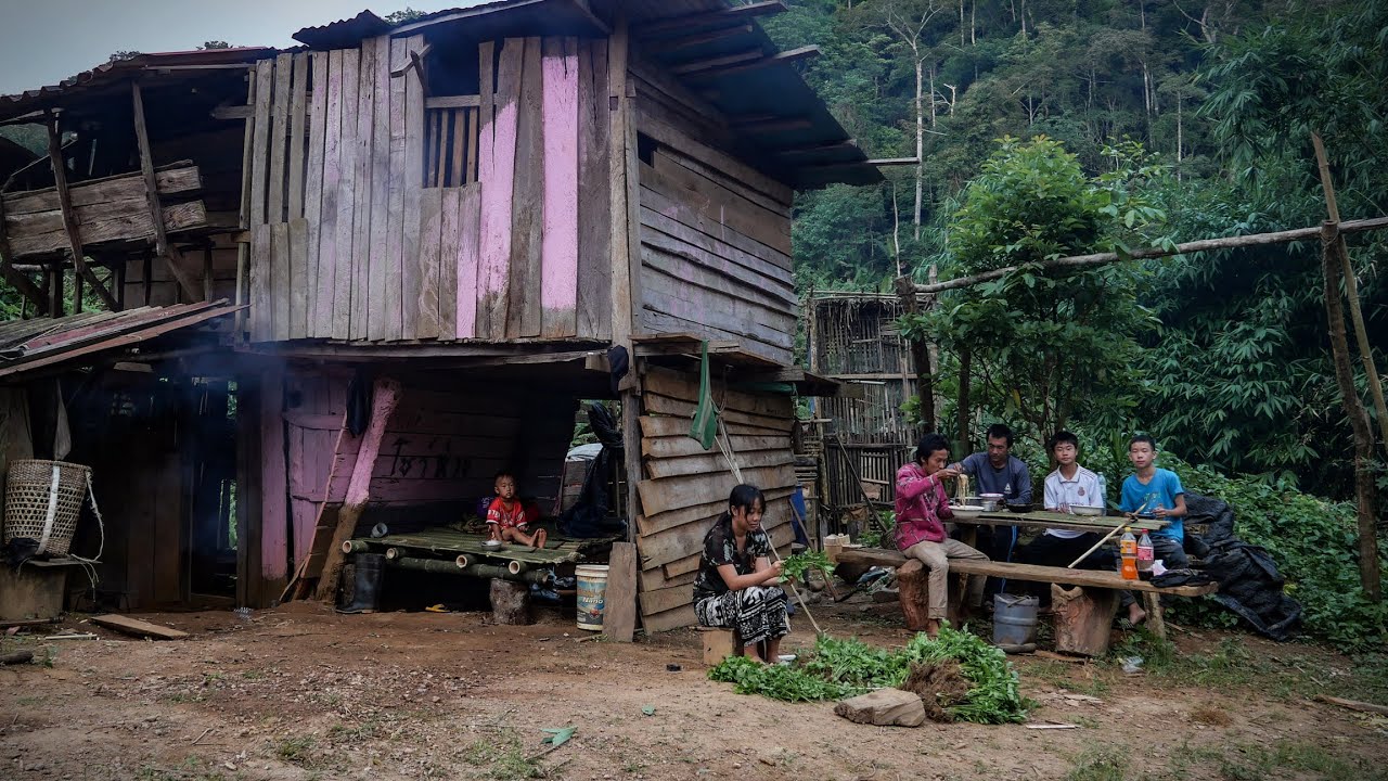 ไปนอนบ้านจง7คน สร้างแคร่ไว้นั่งนอน วิถีชีวิตจงปลูกพืชผักหาของป่าขาย อยู่อย่างสันโดษมาหลายปี [วรวิช]