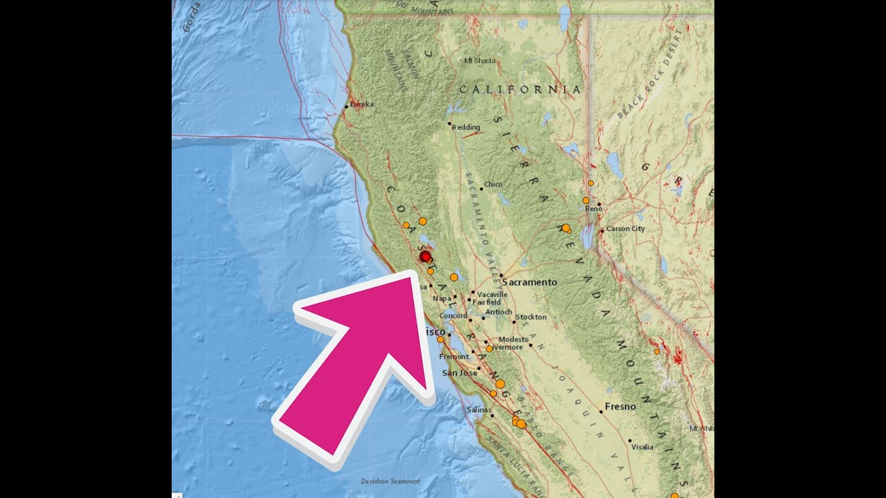 4.4 Earthquake Northern California, Clearlake volcanic field. Tuesday