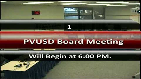 PVUSD October 10th, 2018 Board Meeting - Public Session