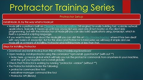 Protractor Set up - Protractor 2