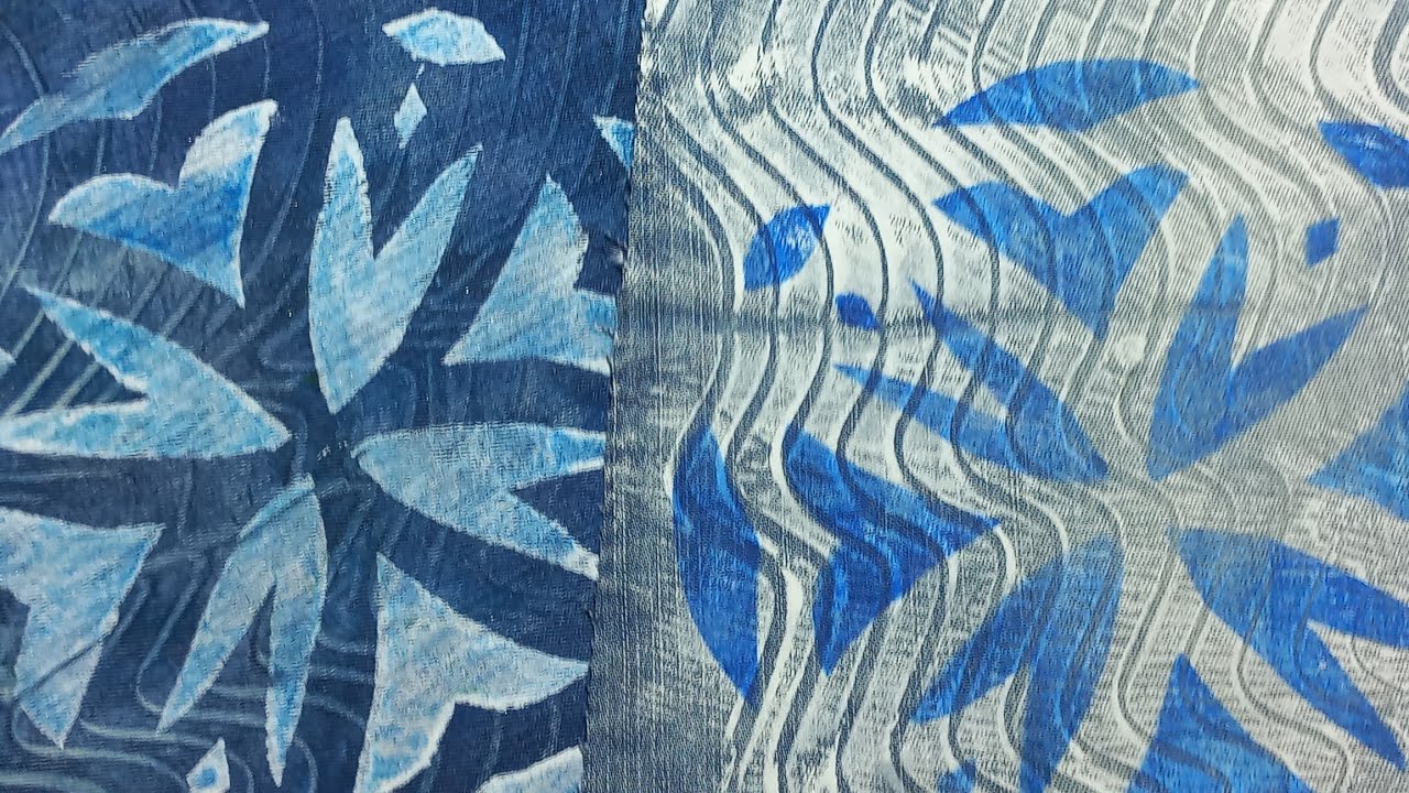 Нанесение принта на ткань с помощью желатина. Эксперимент. - YouTube