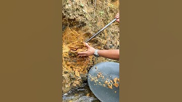 So Crazy..‼️😱. we found a lot of gold from yellow material. #goldprospecting #golddiscovery