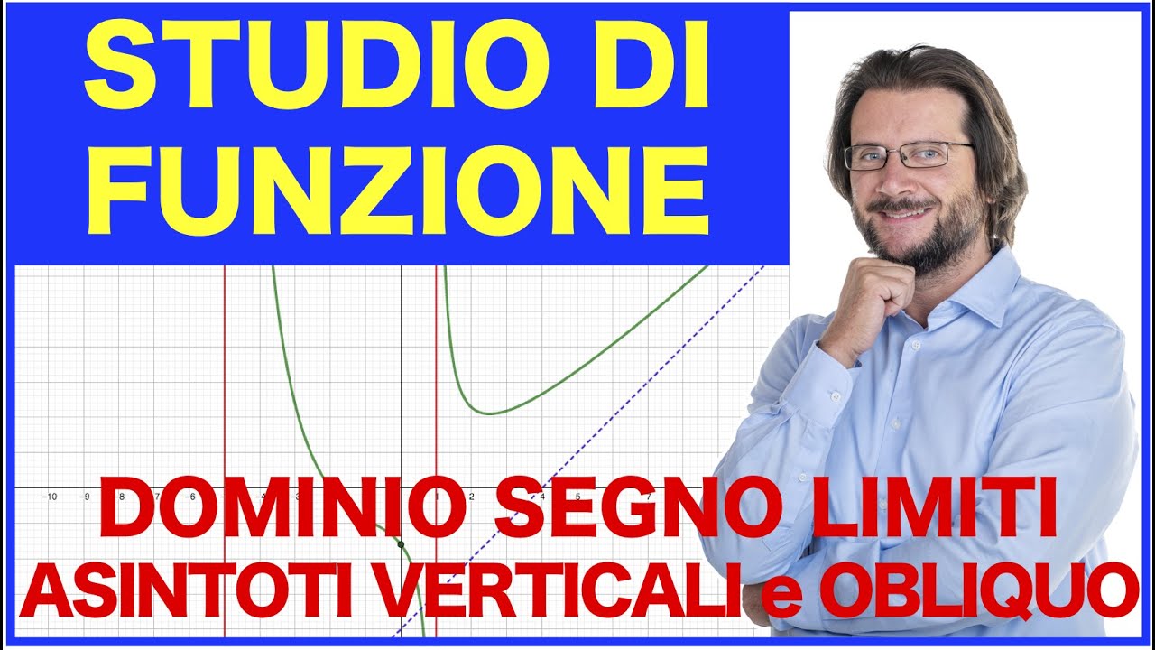 Studio di funzione razionale fratta: dominio, segno, limiti, asintoti verticali e asintoto obliquo