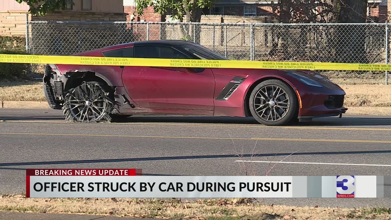 MPD officer hit by Challenger during traffic stop - YouTube