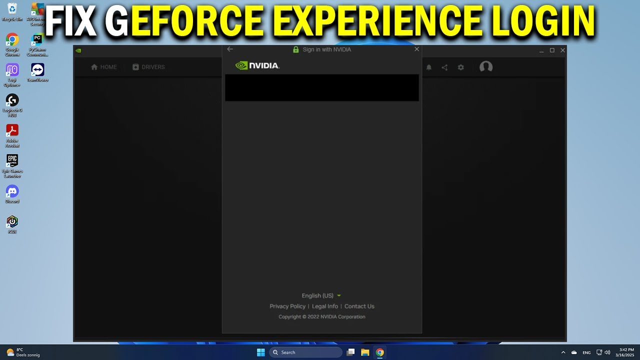 How To Fix Unable To Login to GeForce Experience - Easy Fix - YouTube