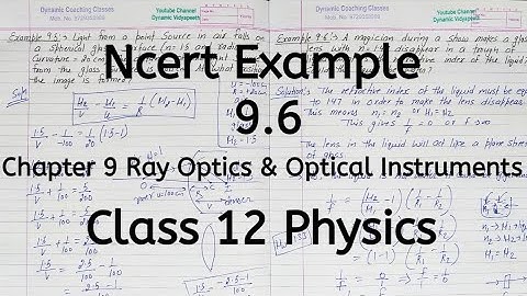 Example 9.6 | Ncert | Chapter 9 | Ray Optics and Optical Instruments | Class 12 Physics