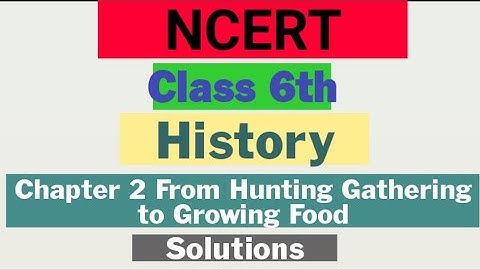 NCERT Class 6 history chapter 2 From Hunting Gathering to Growing Food  solutions|Class 6 history|