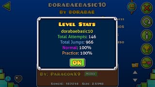 dorabae basic 10 by dorabae complete(geometry dash) first nine circles level ive done.