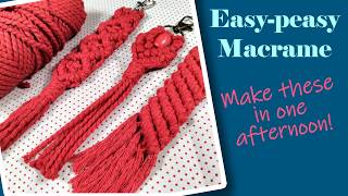 Macrame for beginners || 4 quick and easy keyrings
