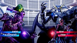 Gamora & Black Panther vs Jedah & Venom (Very Hard) - Marvel vs Capcom | 4K UHD Gameplay