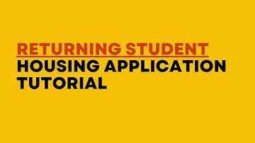 Housing Application Tutorial for Room Selection
