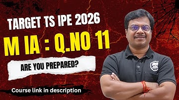 TS INTER IPE MATHS IA Q.NO 11 #TSINTER#TSIPE 2026#ipemaths #tsbie #ts
