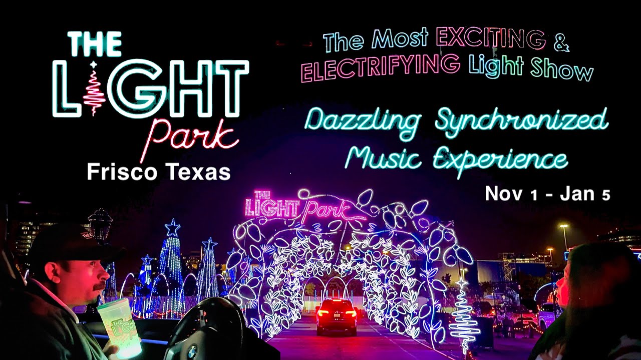 The Light Park Frisco TX | Drive-through Christmas light park | millions of lights & festive music