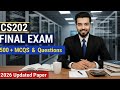 Cs202 final term Exam Paper 2026 | Cs202 Final Term exam Importan MCQS & Questions 🙋