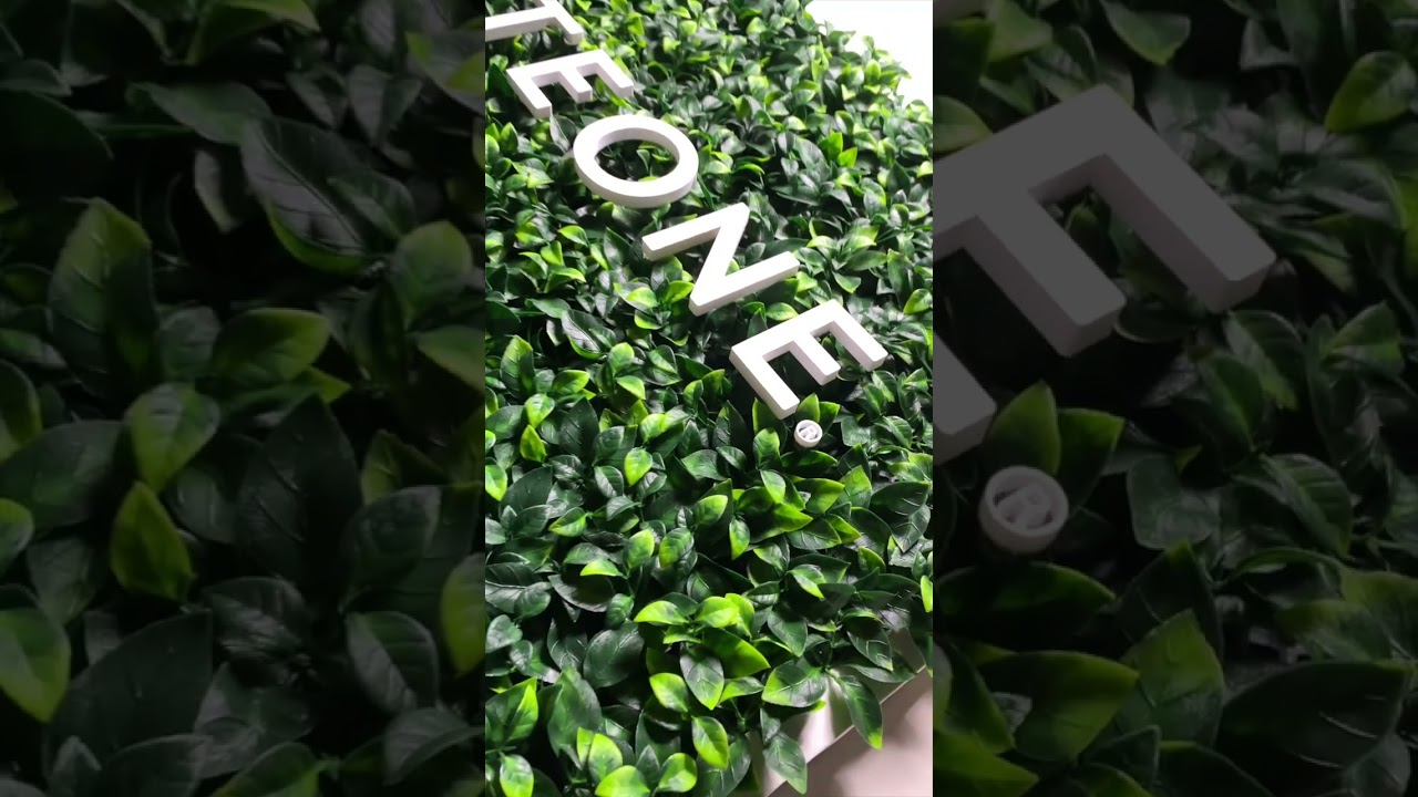Transform Your Office with a Dimensional Masterpiece: 3D Hedge Wall Sign green walls green wallpaper