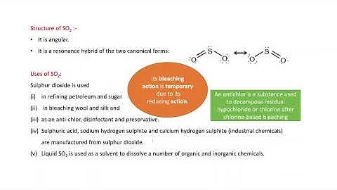 Chemistry 12 The p Block Elements#Sulphur dioxide & Sulphuric acid-  Preparation, Properties & uses