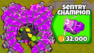 The New BUFFED Sentry Champion is CRAZY! (Bloons TD Battles 2)