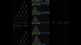 C Alphabet Triangle Pattern in C Programming 🔥 | Easy Pattern Printing for Beginners #Shorts