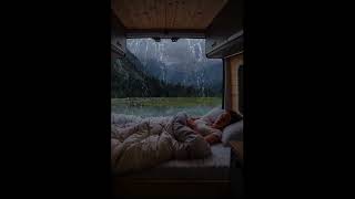 Cozy Van Life in the Midst of Mountain Rainstorm. #rain #asmr #sleep #camping #relaxing #viral