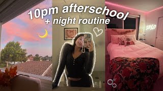 10pm FALL afterschool \& night routine | senior in high school