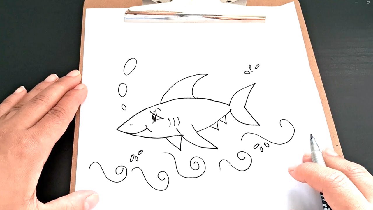 Cómo DIBUJAR un TIBURON paso a paso Dibujo de un