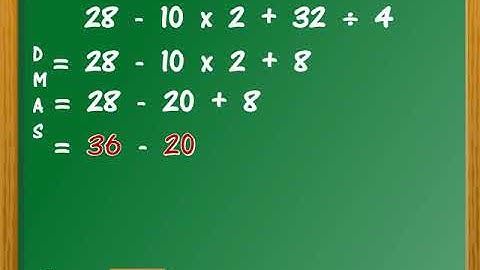 Order of Fundamental Operations - DMAS Rule