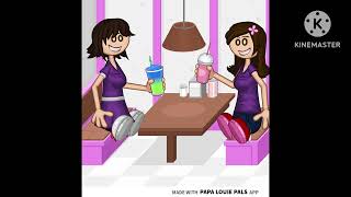 Me and Victoria having a slurpee and milkshake