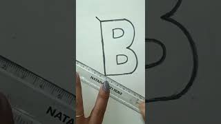 How to draw 3d letter B