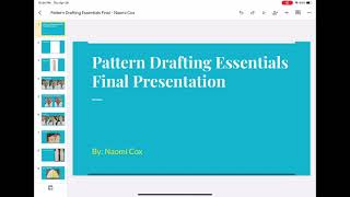Pattern Drafting Essentials Final Project Presentation - Naomi Cox
