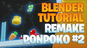 Ponpoko remake project #2 - Game art prototyping - Blender Tutorial