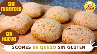 Los más ricos y SALUDABLES SCONES DE QUESO 🧀 SIN gluten, SIN huevo, SIN manteca FÁCIL ECONÓMICO 💰