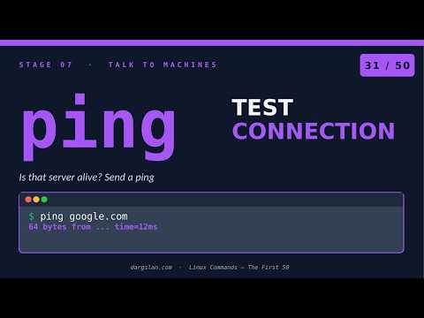 Linux Commands #31 - ping — Is That Server ALIVE? (Linux Network Basics in 8 Minutes)