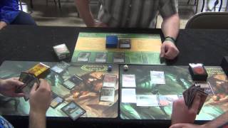 MTG Theros Game Day: Bant Hexproof and U/R Budget Spellheart Chimera Face the Hydra!