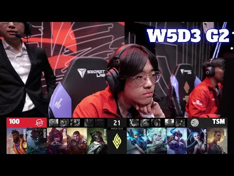 100 vs TSM | Week 5 Day 3 S13 LCS Summer 2023 | 100 Thieves vs TSM W5D3 Full Game