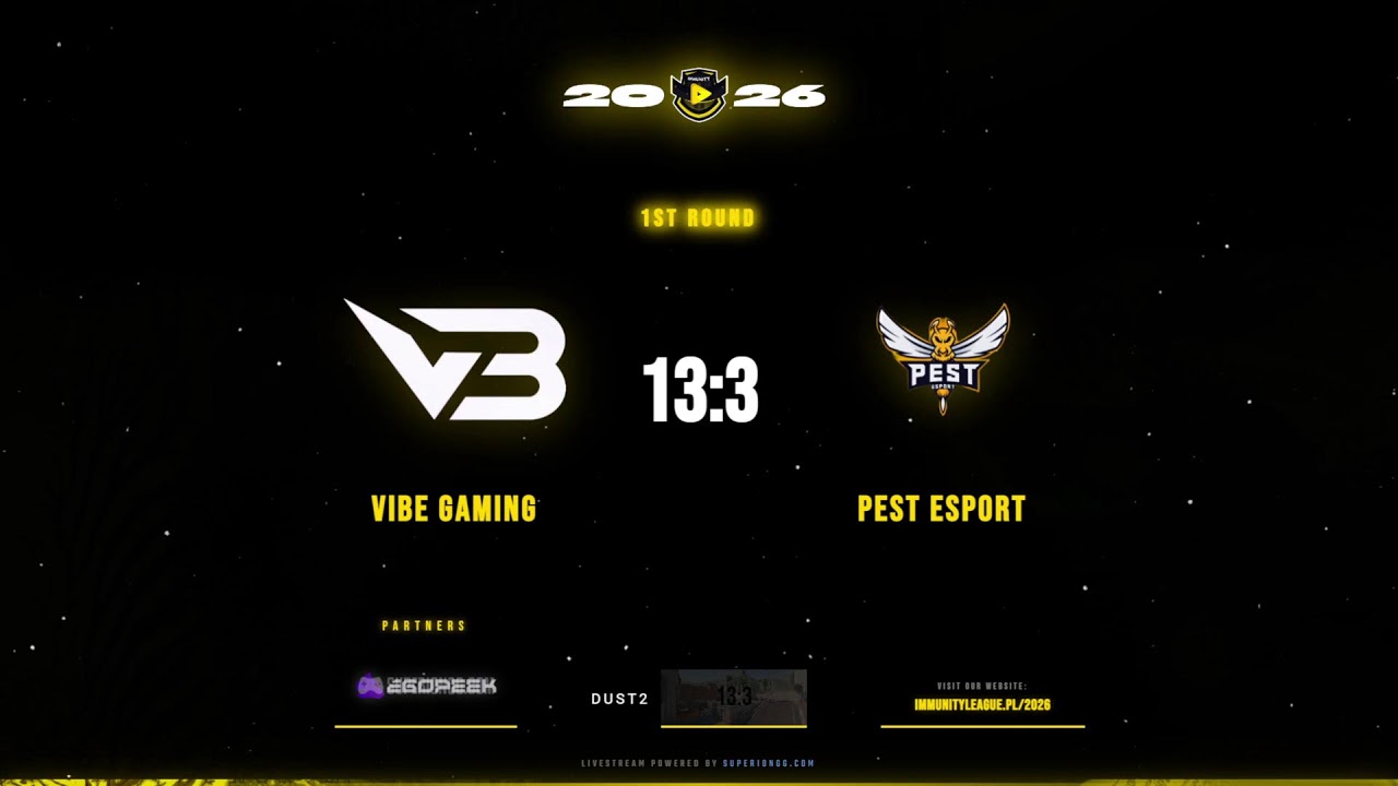 ViBe Gaming vs PEST E-SPORT/ Immunity League: 2026 Faza Swiss