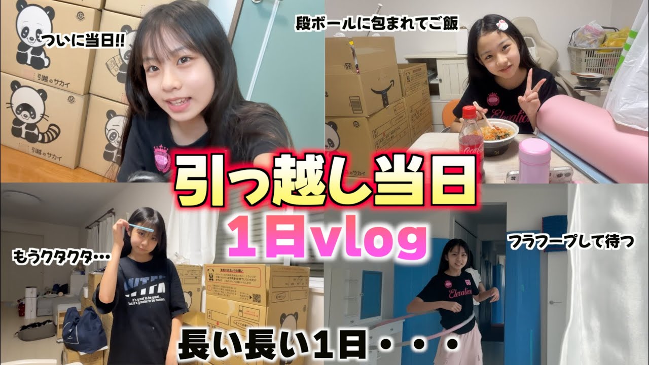 ついに引っ越し当日‼️まさかの新居に虫がいっぱい現れた!?引っ越し当日に密着!!