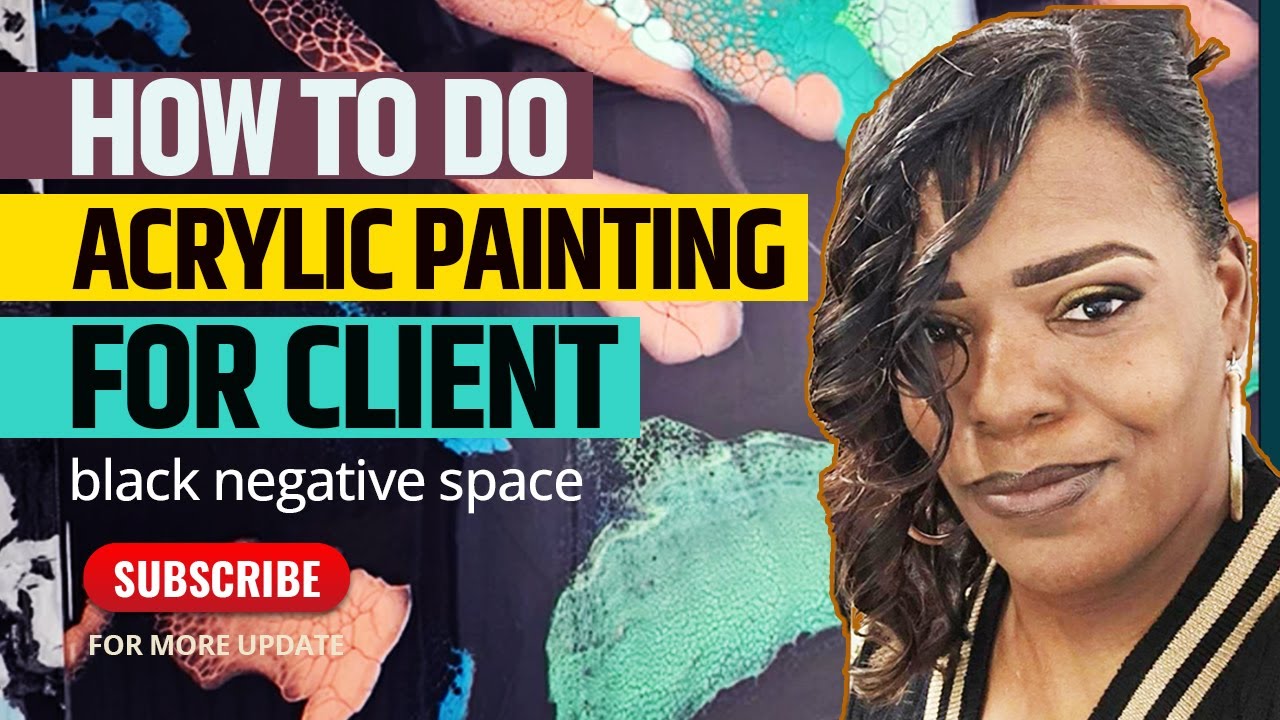 How To Do |  Acrylic Painting for client | black negative space || Xpressions Of Art