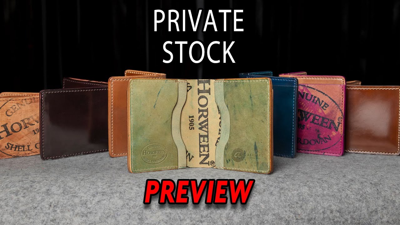Ashland Leather Private Stock Preview - 100 New Wallets! - YouTube