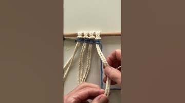 Vertical Clove Hitch Knot #macrame #macrameknot #macrameideas #macrametutorial