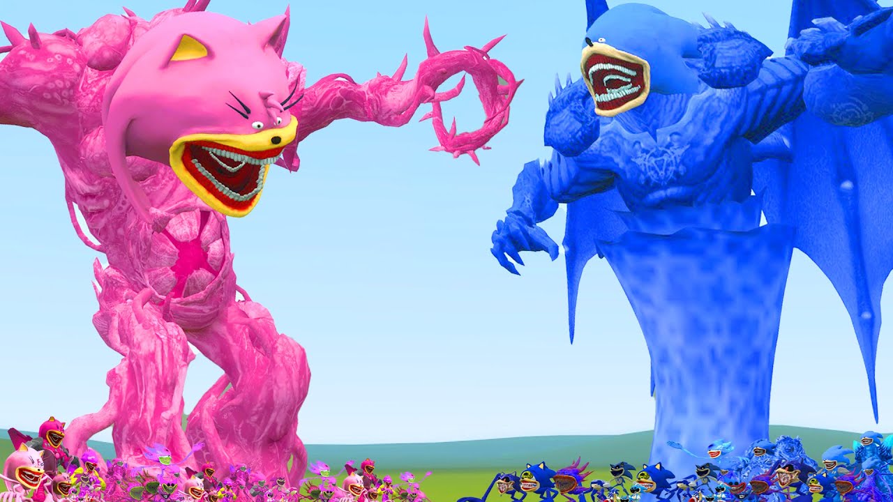 NEW CTHULHU SHIN SONIC TAPES FAMILY VS THRASHER SHIN AMY TAPES FAMILY In Garry's Mod!