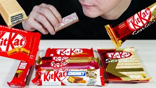 ASMR KITKAT CHOCOLATE BARS | АСМР КИТКАТ шоколадные батончики (mukbang)