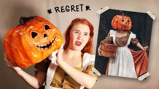 I Tried Making a Cute 'Pumpkin Lady' Costume... (except it's terrifying lol)